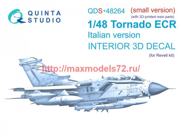 QDS+48264   3D Декаль интерьера кабины Tornado ECR Italian Revell) (малая версия) (с 3D-печатными деталями) (thumb73666)